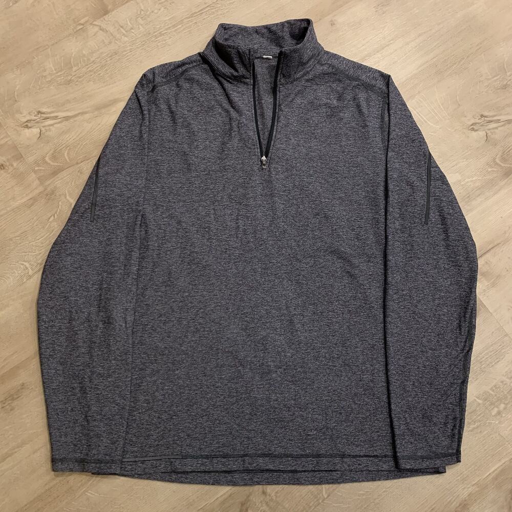 Lululemon 1/4 Quarter Zip Men's XL Pullover Warm Heather Dark Gray Activewear